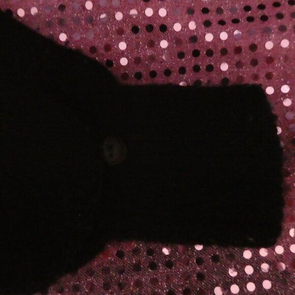 Solid Black Flip Mitt With Button Secure Tabs - Picture 7 of 11